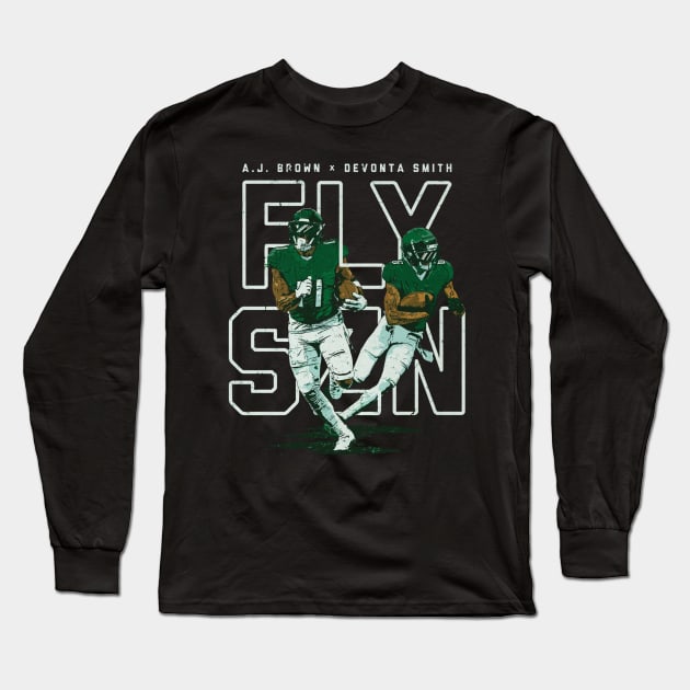 A.J. Brown & DeVonta Smith Philadelphia Fly SZN Long Sleeve T-Shirt by Chunta_Design